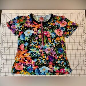NWOT Johnny Was Women’s Small The Janie Favorite Flutter Sleeve Henley Sleeve